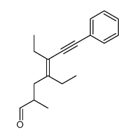 4,5-diethyl-2-methyl-7-phenylhept-4-en-6-ynal Structure