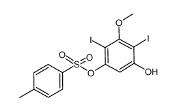 toluene-4-sulfonic acid 5-hydroxy-2,4-diiodo-3-methoxy-phenyl ester Structure