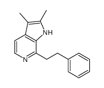 2,3-dimethyl-7-(2-phenylethyl)-1H-pyrrolo[2,3-c]pyridine结构式