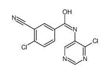 4-chloro-N-(4-chloropyrimidin-5-yl)-3-cyanobenzamide结构式