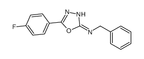 N-benzyl-5-(4-fluorophenyl)-1,3,4-oxadiazol-2-amine结构式