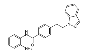 N-(2-aminophenyl)-4-(2-indazol-1-ylethyl)benzamide结构式
