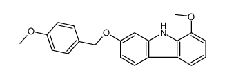 1-methoxy-7-[(4-methoxyphenyl)methoxy]-9H-carbazole结构式