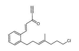 (1E)-1-(2-(7-chloro-4-methylhept-3-enyl)phenyl)pent-1-en-4-yn-3-one结构式