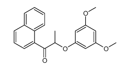 2-(3,5-dimethoxyphenoxy)-1-naphthalen-1-ylpropan-1-one结构式