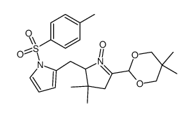 2,3,4,5-tetrahydro-3,3-dimethyl-1-(5,5-dimethyl-1,3-dioxan-2-yl)-N11-p-tosyldipyrrin N10-oxide Structure
