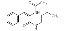 2-acetamido-N-butyl-3-phenyl-prop-2-enamide结构式