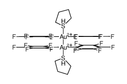 (gold(II))2(tetrahydrothiophene)2(pentafluorophenyl)4 Structure
