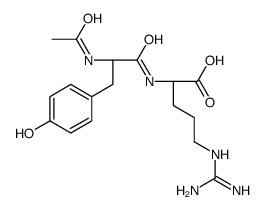 (2S)-2-[[(2S)-2-acetamido-3-(4-hydroxyphenyl)propanoyl]amino]-5-(diaminomethylideneamino)pentanoic acid Structure