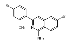 6-Bromo-3-(4-bromo-2-methyl-phenyl)-isoquinolin-1-ylamine Structure