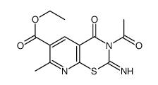ethyl 3-acetyl-2-imino-7-methyl-4-oxopyrido[3,2-e][1,3]thiazine-6-carboxylate结构式