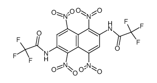 2,6-bis(trifluoroacetamido)-1,4,5,8-tetranitronaphthalene结构式