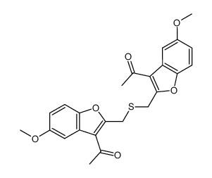 Bis(2-methylene-3-acetyl-5-methoxybenzofuranyl)sulfide Structure