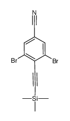 3,5-dibromo-4-trimethylsilylethynylbenzonitrile Structure