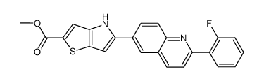 5-[2-(2-fluoro-phenyl)-quinolin-6-yl]-4H-thieno[3,2-b]pyrrole-2-carboxylic acid methyl ester结构式