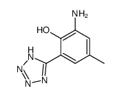 2-Amino-4-methyl-6-(1H-tetrazol-5-yl)-phenol结构式