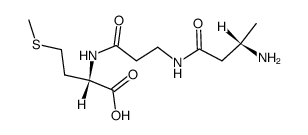 N-[N-((S)-3-amino-butyryl)-β-alanyl]-L-methionine结构式