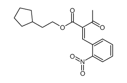 2-[1-(2-Nitro-phenyl)-meth-(E)-ylidene]-3-oxo-butyric acid 2-cyclopentyl-ethyl ester Structure