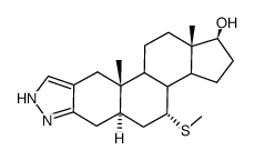 7-methylsulfanyl-1'(2')H-androstano[3,2-c]pyrazol-17-ol Structure
