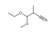 β-ethoxy-β-methoxy-isobutyronitrile结构式