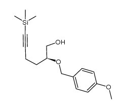 (2S)-(4-methoxybenzyloxy)-6-trimethylsilanylhex-5-yn-1-ol结构式
