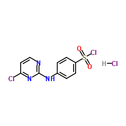 4-[(4-Chloro-2-pyrimidinyl)amino]benzenesulfonyl chloride hydrochloride (1:1)结构式