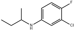 Benzenamine, 3-chloro-4-fluoro-N-(1-methylpropyl)- Structure