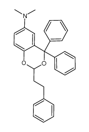 N,N-dimethyl-2-phenethyl-4,4-diphenyl-4H-benzo[d][1,3]dioxin-6-amine结构式