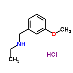 N-(3-Methoxybenzyl)ethanamine hydrochloride (1:1)结构式