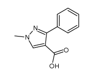 1-methyl-3-phenyl-1H-pyrazole-4-carboxylic acid结构式