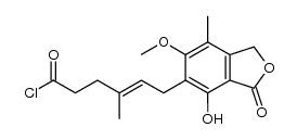 E-6-(1,3-dihydro-4-hydroxy-6-methoxy-7-methyl-3-oxo-5-isobenzofuranyl)-4-methyl-4-hexenoic acid chloride Structure