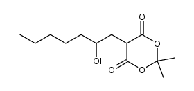 5-(2-hydroxyheptyl)-2,2-dimethyl-1,3-dioxane-4,6-dione结构式