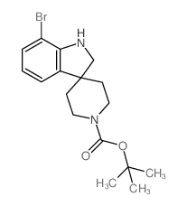 7-溴螺[吲哚啉-3,4-哌啶]-1-羧酸叔丁酯结构式