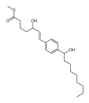 methyl 5-hydroxy-7-[4-(1-hydroxynonyl)phenyl]hept-6-enoate结构式