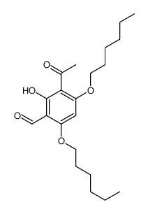 3-acetyl-4,6-dihexoxy-2-hydroxybenzaldehyde结构式