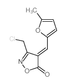 (4E)-3-(Chloromethyl)-4-[(5-methyl-2-furyl)-methylene]isoxazol-5(4H)-one结构式