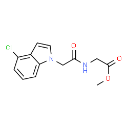 Methyl N-[(4-chloro-1H-indol-1-yl)acetyl]glycinate structure