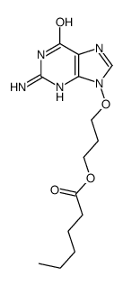 3-[(2-amino-6-oxo-3H-purin-9-yl)oxy]propyl hexanoate Structure