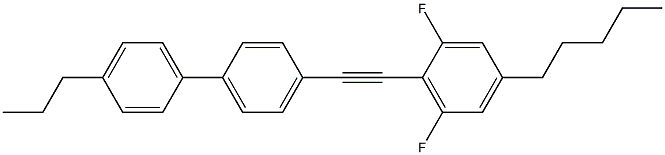 4-[2-(2,6-Difluoro-4-pentylphenyl)ethynyl]-4'-propyl-1,1'-biphenyl Structure