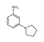 3-(1-吡咯烷基)苯胺结构式