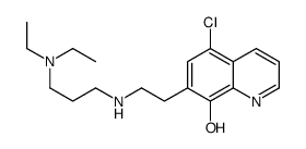 5-chloro-7-[2-[3-(diethylamino)propylamino]ethyl]quinolin-8-ol结构式