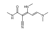 2-cyano-5-dimethylamino-N-methyl-3-methylamino-2,4-pentadienamide结构式