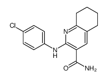 2-(4-chloroanilino)-5,6,7,8-tetrahydroquinoline-3-carboxamide结构式