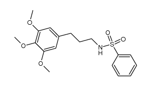 N-(3-(3,4,5-trimethoxyphenyl)propyl)benzenesulfonamide结构式