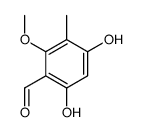 4,6-二羟基-2-甲氧基-3-甲基苯甲醛结构式