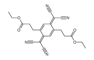 2,5-bis[(ethoxycarbonyl)ethyl]-7,7,8,8-tetracyanoquinodimethane Structure