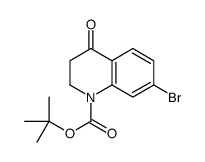 7-溴-1-BOC-2,3-二氢喹啉-4-酮结构式