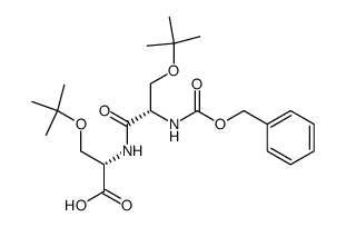 N-(N-((benzyloxy)carbonyl)-O-(tert-butyl)-L-seryl)-O-(tert-butyl)-L-serine结构式