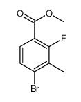 4-溴-2-氟-3-甲基苯甲酸结构式