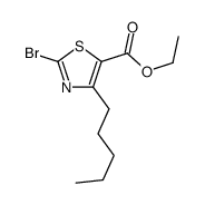 ethyl 2-bromo-4-pentyl-1,3-thiazole-5-carboxylate结构式